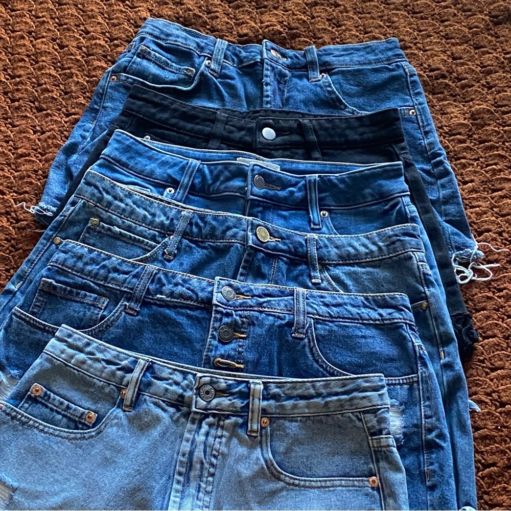 6 cutoff shorts bundle Sizes M,6,29,L